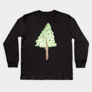 pine tree Kids Long Sleeve T-Shirt